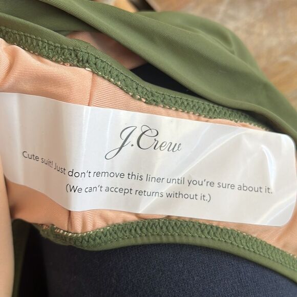J Crew Cross Front Cheeky Bikini Bottom‎ Size 2X Green - Picture 6 of 7